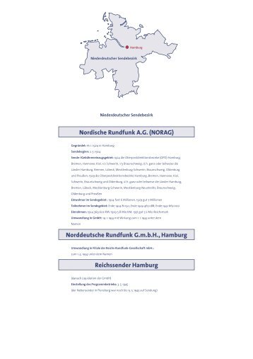 Nordische Rundfunk A.G. (NORAG) Norddeutsche Rundfunk ...