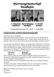 Kirchenanzeiger vom 26.07.2009 bis zum 13.09.2009 - Musibuam.de