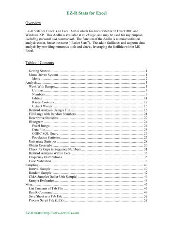 EZ-R Stats for Excel