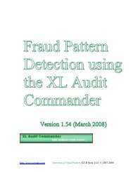 Detection using the XL Audit Commander