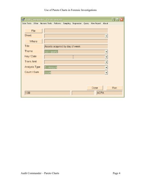 Using Pareto Charts in Forensic Audits - EZ-R Stats, LLC