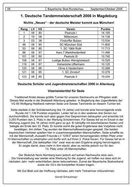 9. Schwäbischer Pokal am 03. Oktober 2006 Beginn: 10.00 ... - DSkV