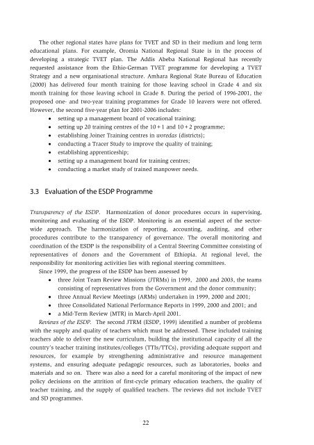 Education and Training in Ethiopia An Evaluation of Approaching EFA Goals