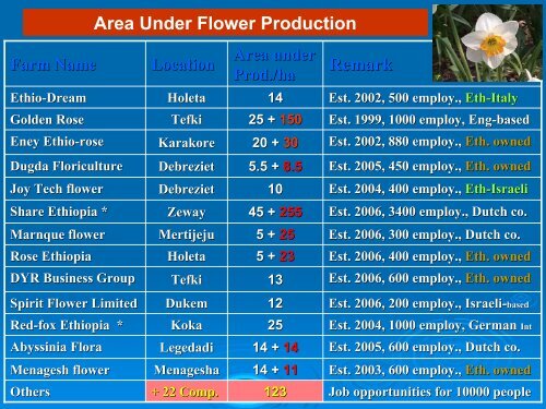 Floriculture Industry in Ethiopia