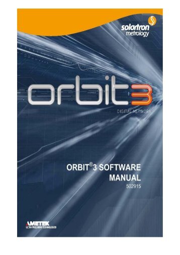 502915 - Orbit3 Software manual