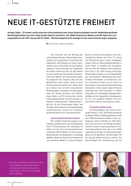 Artikel aus unserem Mitgliedermagazin blaupause - DSAG