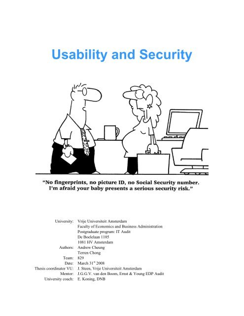 Usability and Security