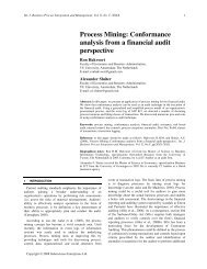 Process Mining Conformance analysis from a financial audit perspective