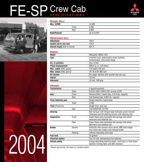 FE-SP Crew Cab - Mitsubishi Fuso