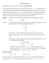 Rational Expressions