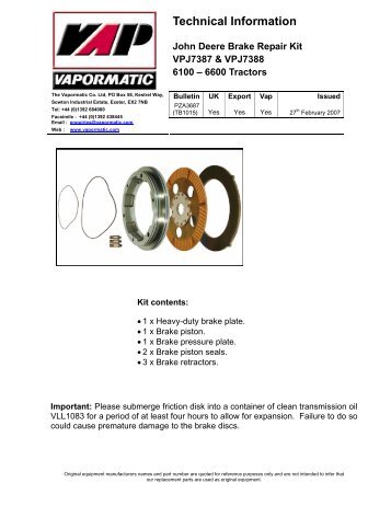 Technical Information - Vapormatic Co Ltd