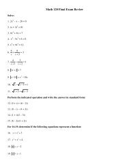 Math 120 Final Exam Review