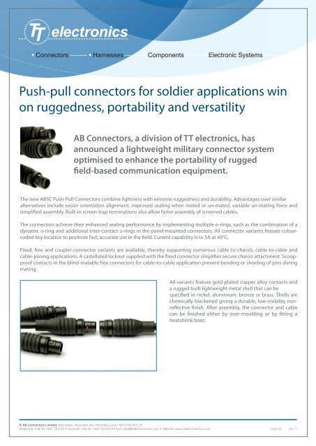 (Push / Pull) Flyer - AB Connectors Ltd.