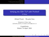 Verfying the SSH TLP with ProVerif