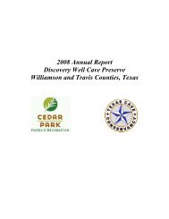 TCC Discovery Well Cave Preserve - Texas Cave Conservancy