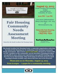 Fair Housing Community Needs Assessment Meeting - Columbia 