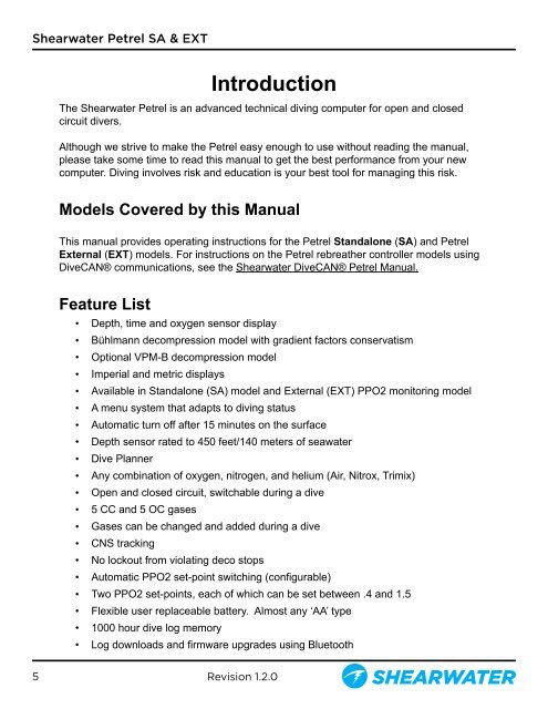 Petrel Manual v1.2.0 - Shearwater Research