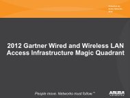 2012 Gartner Wired and Wireless LAN Access Infrastructure Magic Quadrant