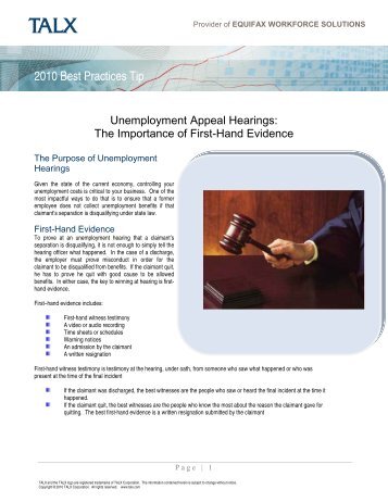 Importance of First-Hand Evidence
