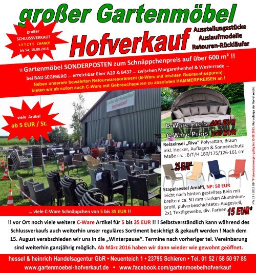 SSV Angebote der Woche ab 12.08.2015