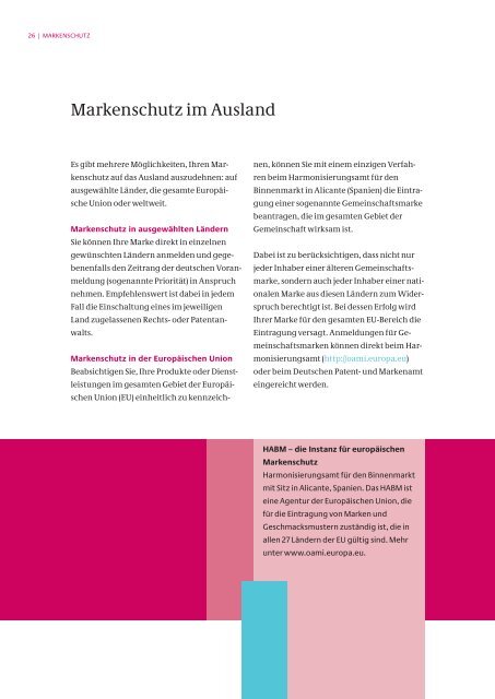 Marken - Eine Informationsbroschüre zum Markenschutz - DPMA