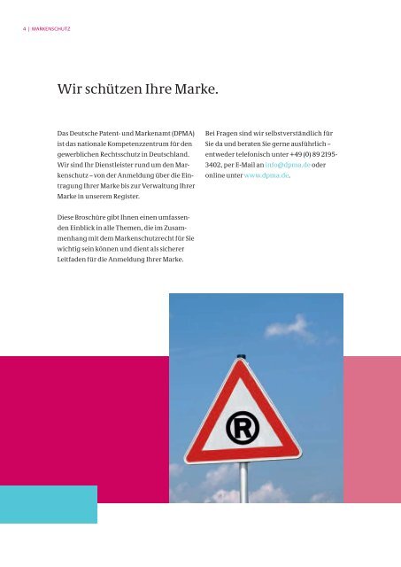 Marken - Eine Informationsbroschüre zum Markenschutz - DPMA