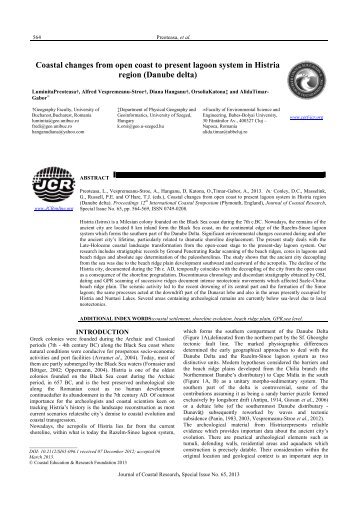 Reconstruction of the coastal morphological changes from open ...