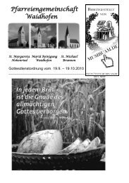 Kirchenanzeiger vom 19.09.2010 bis zum 19.10.2010 - Musibuam.de