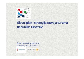 Glavni plan i strategija razvoja turizma Republike Hrvatske