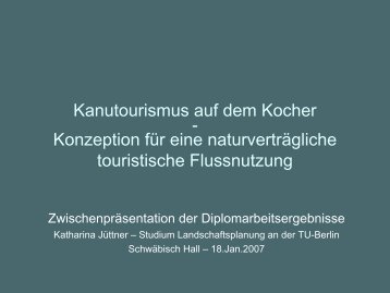 Kanutourismus auf dem Kocher - Hohenlohe Aktiv