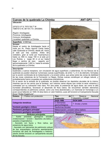 GEOLOGÍA PARA EL ORDENAMIENTO TERRITORIAL ÁREA DE ANTOFAGASTA