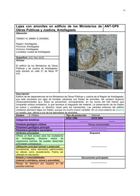 GEOLOGÍA PARA EL ORDENAMIENTO TERRITORIAL ÁREA DE ANTOFAGASTA