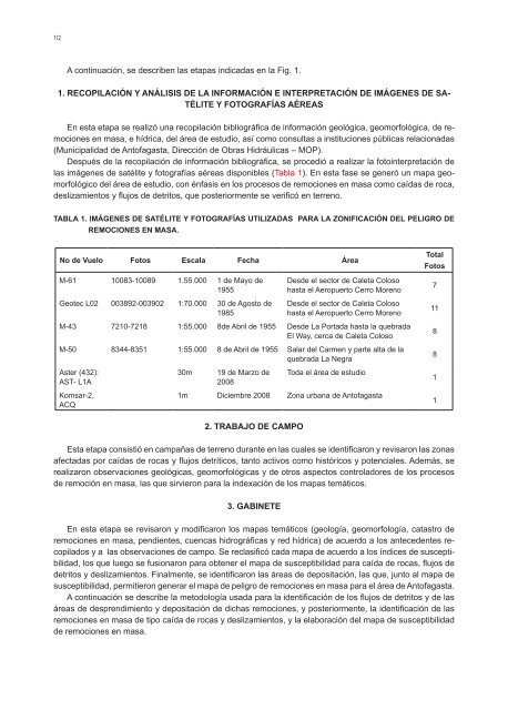 GEOLOGÍA PARA EL ORDENAMIENTO TERRITORIAL ÁREA DE ANTOFAGASTA