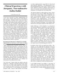 Clinical Experience with Inorganic, Non-radioactive Iodine ... - Optimox