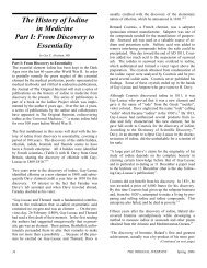 The History of Iodine in Medicine Part I: From Discovery to ... - Optimox