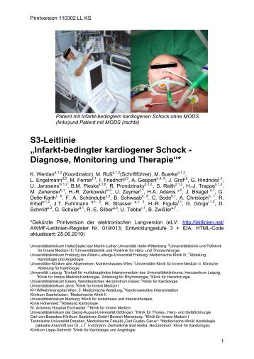 S3-Leitlinie „Infarkt-bedingter kardiogener Schock - Diagnose ...