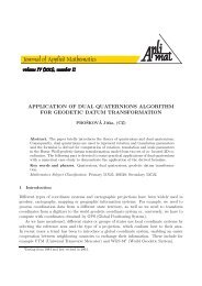 application of dual quaternions algorithm for geodetic datum - Aplimat