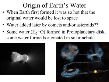 Origin of Earth’s Water