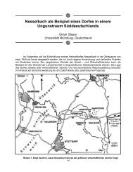 Nesselbach als Beispiel eines Dorfes in einem Ungunstraum ...