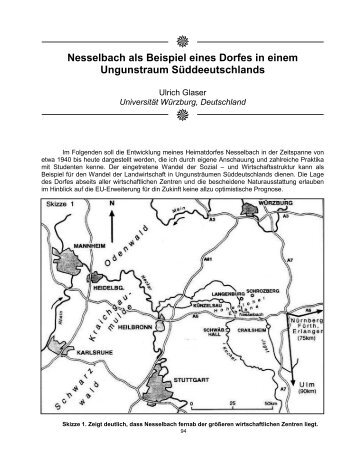 Nesselbach als Beispiel eines Dorfes in einem Ungunstraum ...
