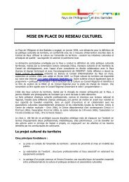 MISE EN PLACE DU RESEAU CULTUREL