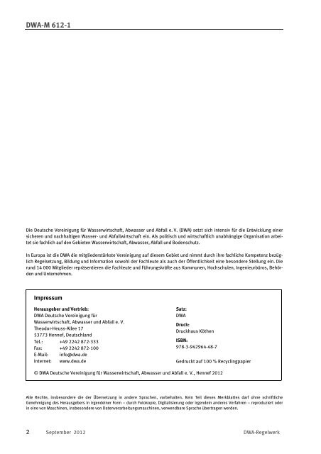 Merkblatt DWA-M 612-1 Gewässerrandstreifen Teil 1