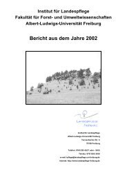 Bericht aus dem Jahre 2002 - Institut für Landespflege