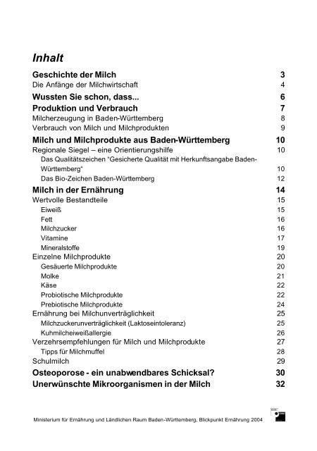 Warenkunde Ministerium Fur Landlichen Raum Und