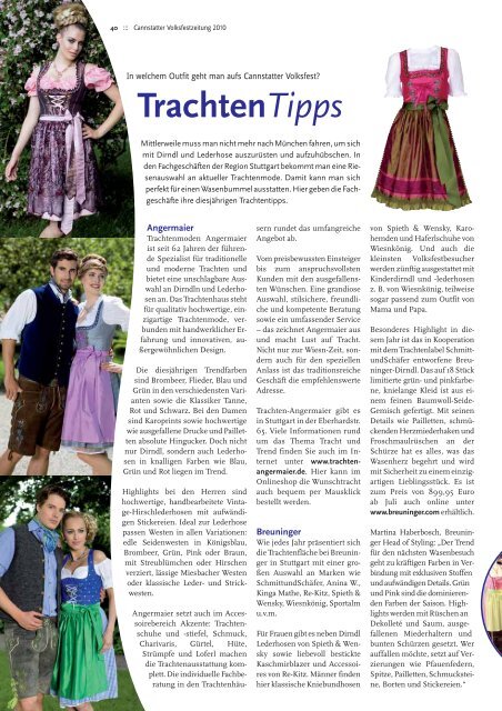 Ausgabe 2010 - Cannstatter Volksfest