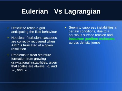 Eulerian Vs Lagrangian