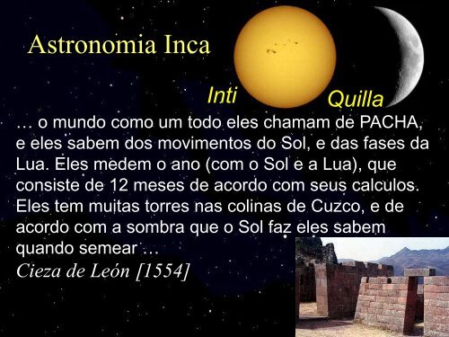 Calendário Inca e Astronomia Andina