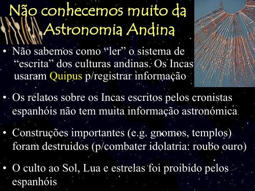 Calendário Inca e Astronomia Andina