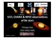 VLTI CHARA & NPOI observa6ons of Be stars