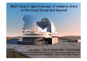 Multi-object spectroscopy of massive stars in the Local Group and beyond